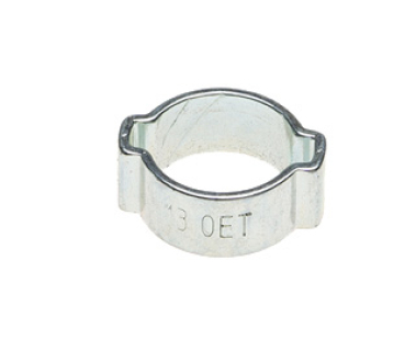 2-ear hose clamp, Ø 11 ... 13 mm, galvanized steel