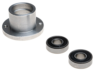 Fixed bearing housing with 2 ball bearings for 16 mm spindle