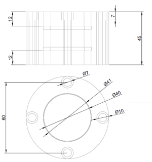 Lagereinheit für CNC-Antriebe 25er Spindel