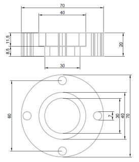 Lagereinheit für CNC-Antriebe 25er Spindel