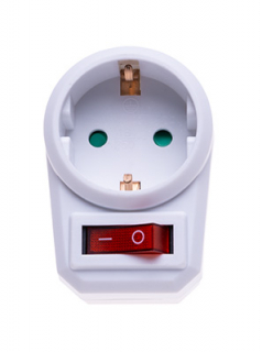 Steckeradapter 230 V AC schaltbar