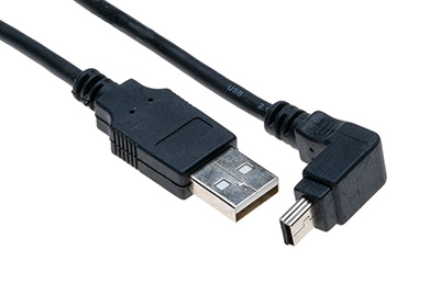 USB-Kabel A-Stecker / Mini-USB abgewinkelt