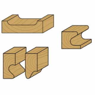 Griffleistenfräser Ø 38,1 mm, Schaft Ø 8 mm, Länge 55,5 mm