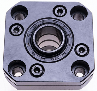 Flange fixed bearing block FK10 for Ø 12 mm ball screw Blue Line