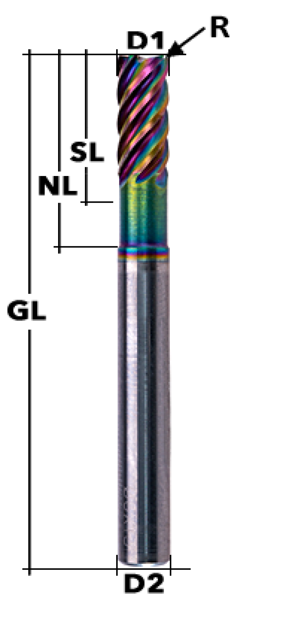 VHM-Schlichtfräser beschichtet Z4 Ø 3 mm ALU