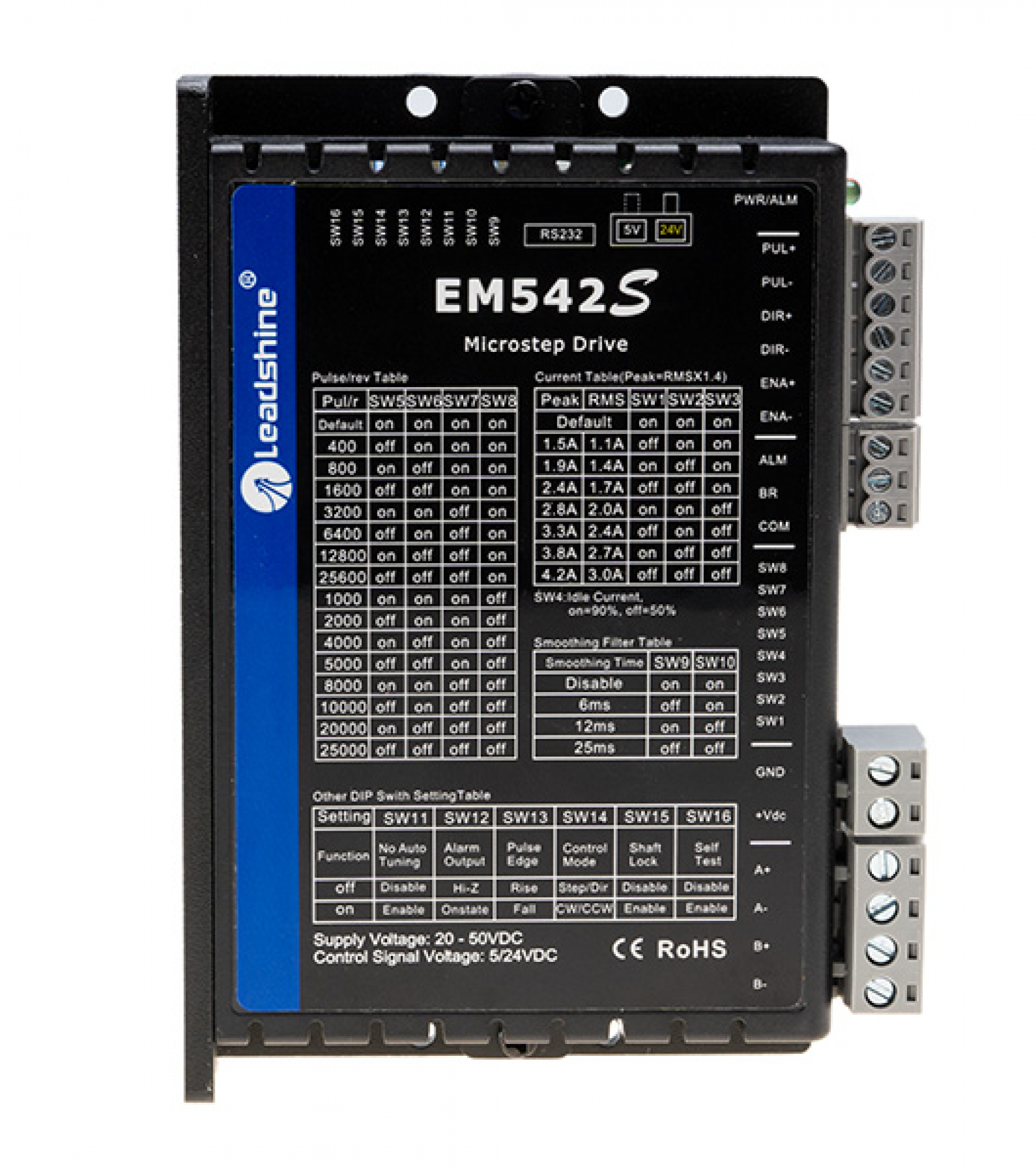 Schrittmotor-Endstufe Leadshine EM542S Digital
