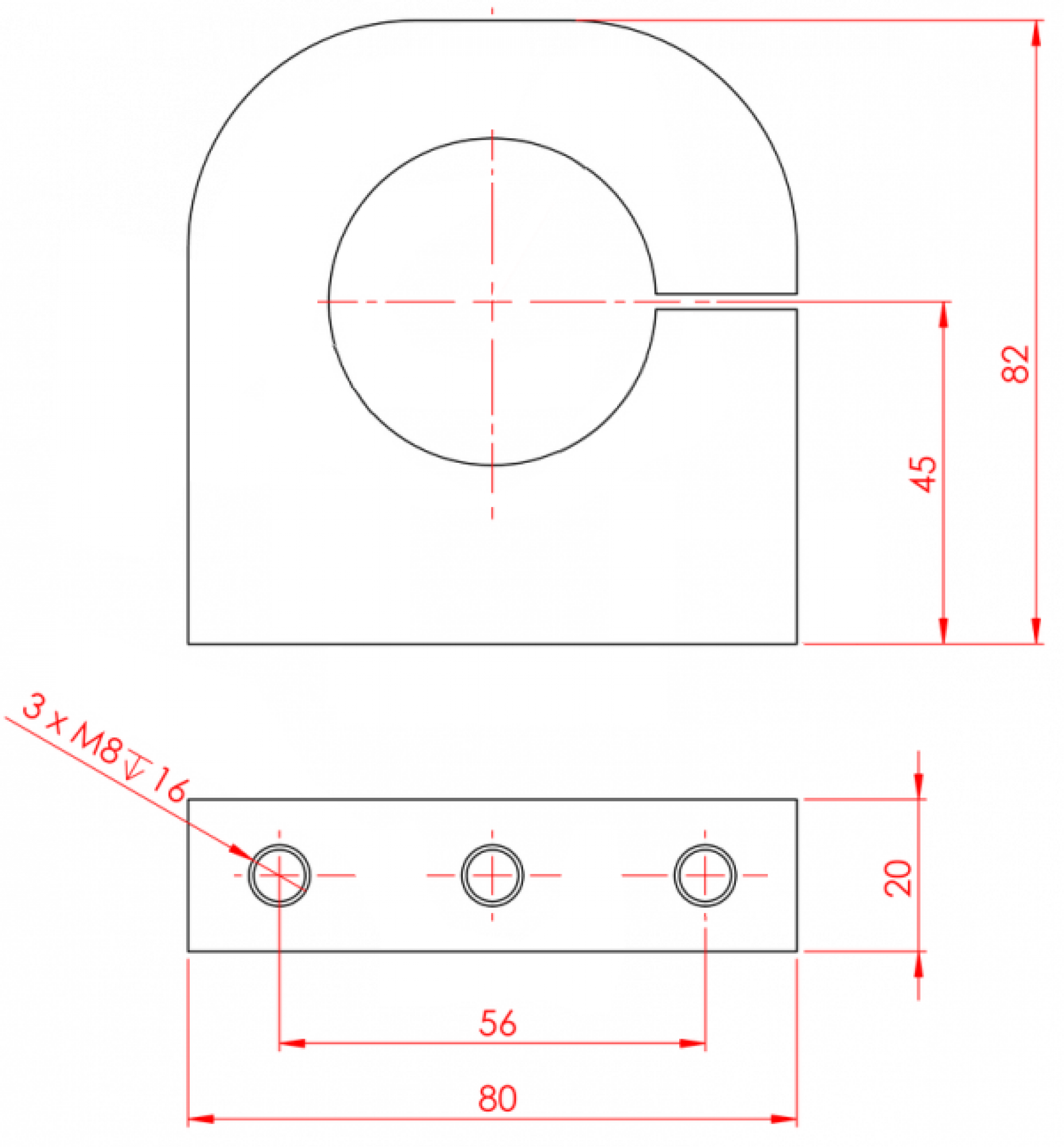 43 mm Euro spindle mount