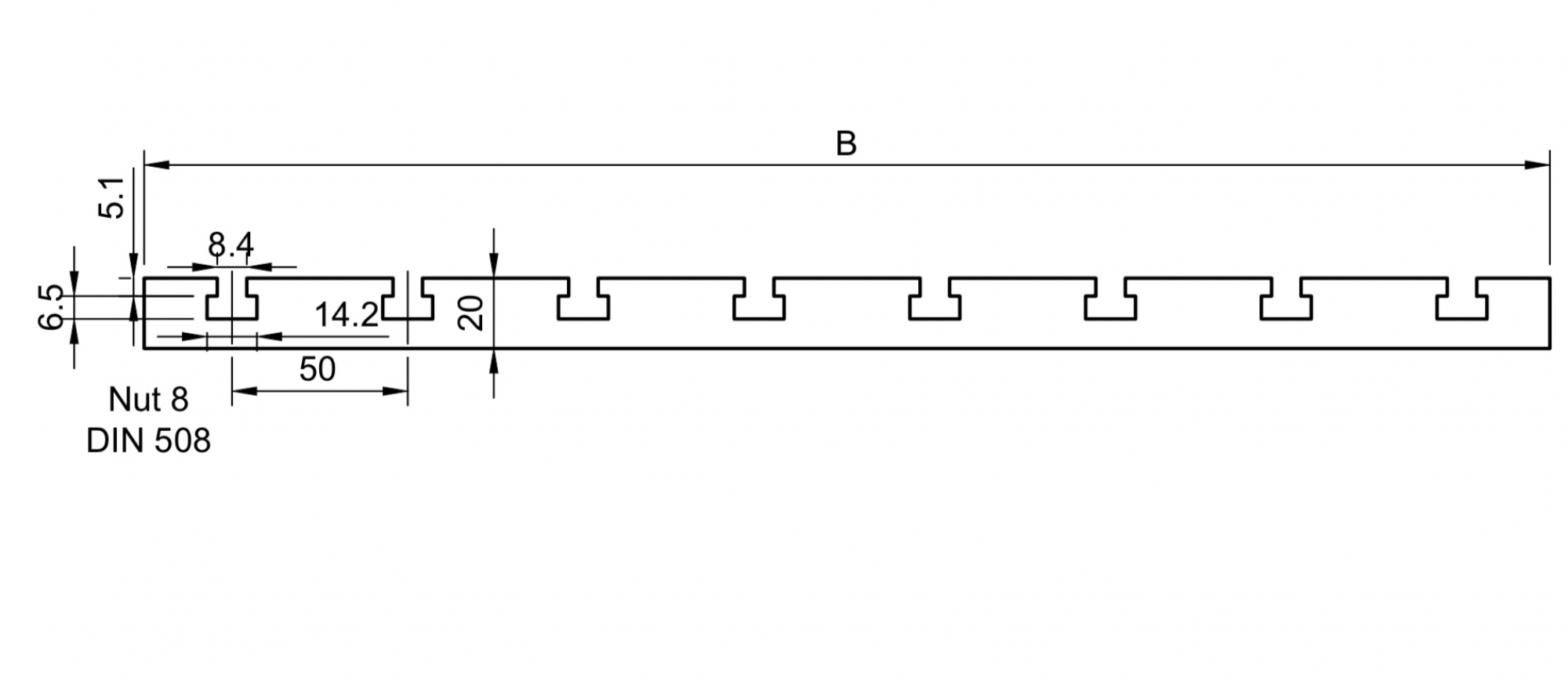 Gussaluminium T-Nutenplatte 14040