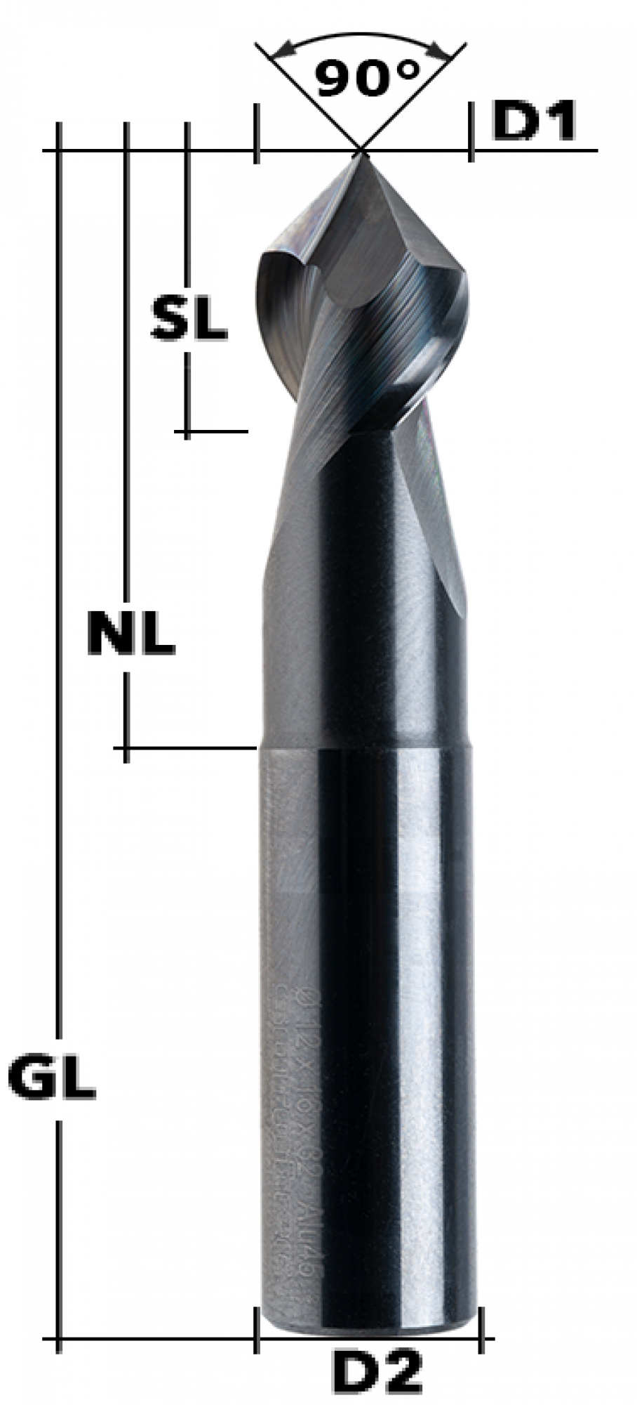 VHM-Multitool 90° Z2 Ø 12 mm ALU