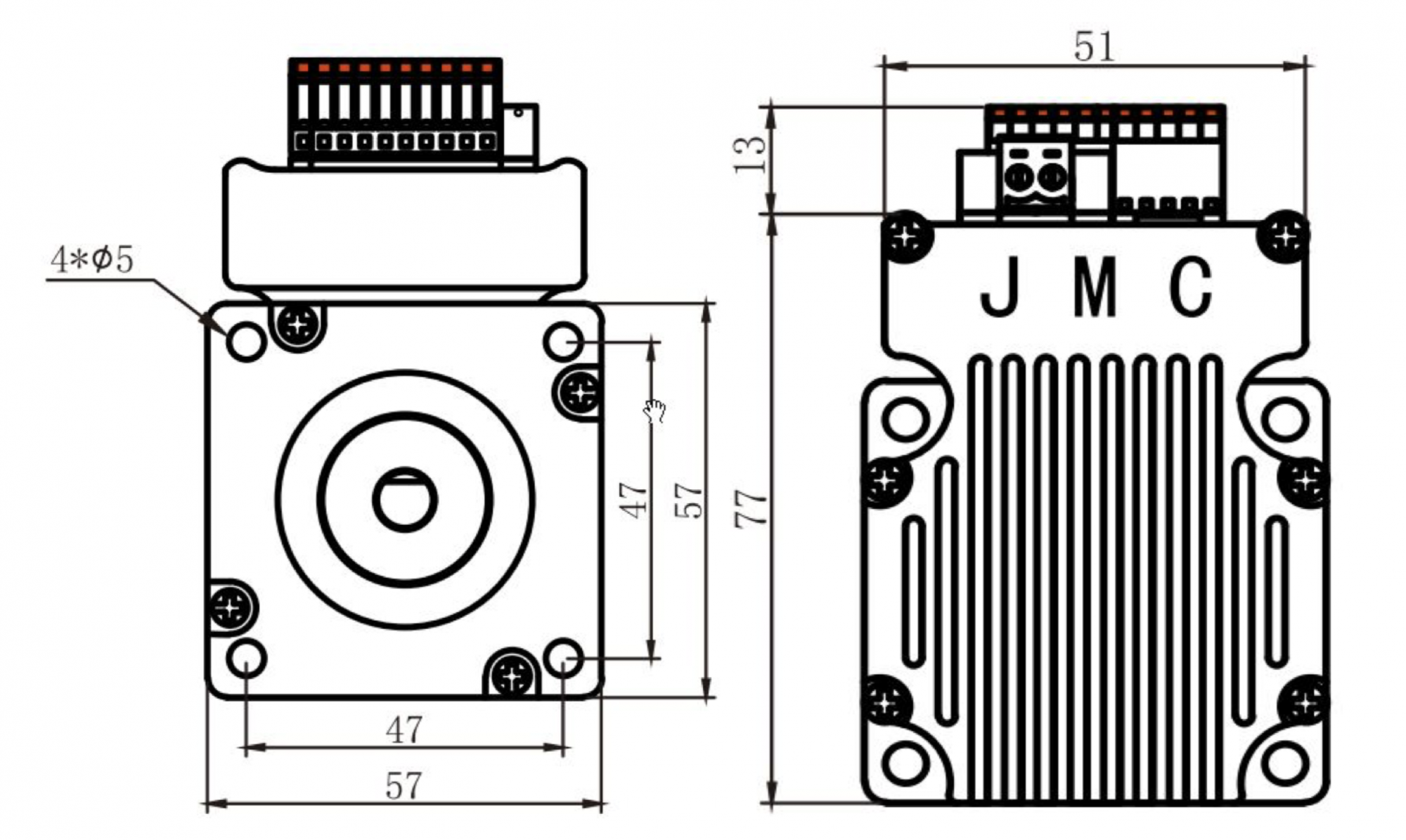 JMC Closed Loop Schrittmotor mit integrierter Endstufe - 1 Nm - NEMA 23