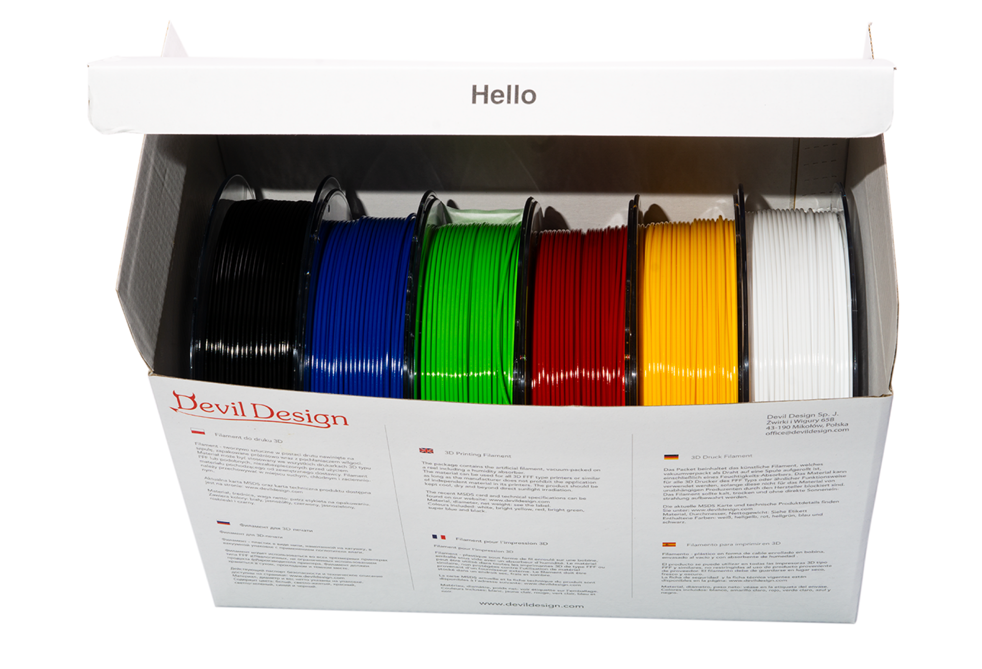 Filament PLA 1,75 mm Startpack