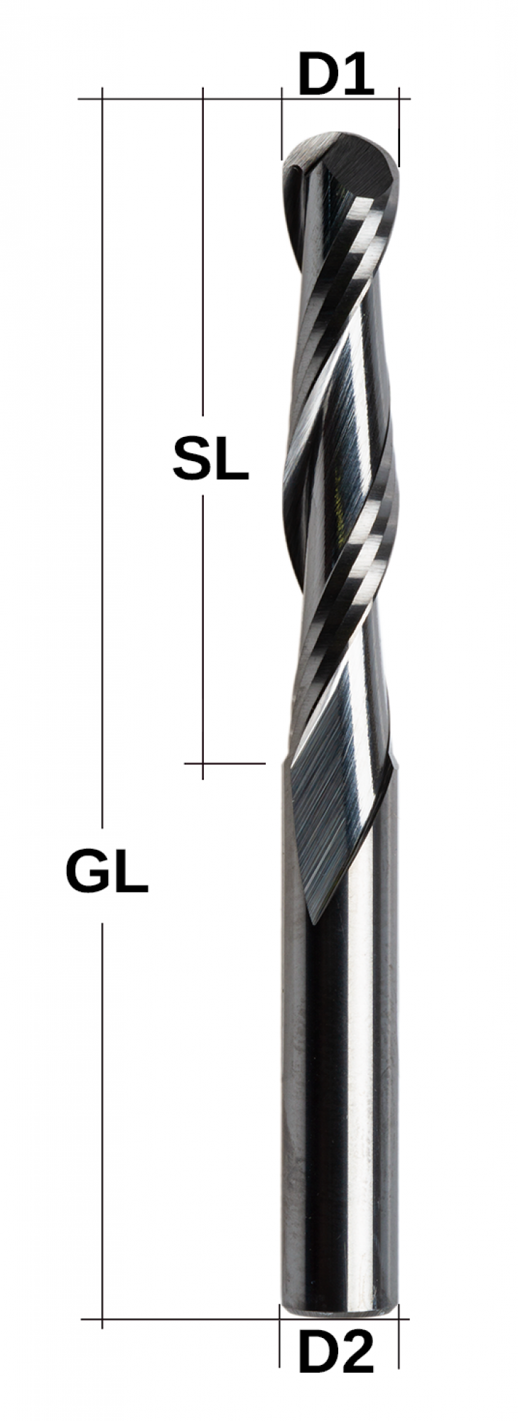 Radius Mill Z2 Ø 3 mm UNI