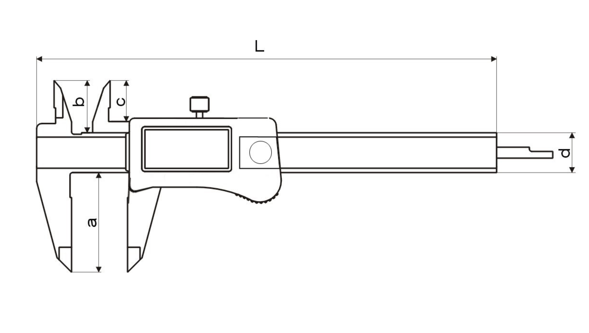 Digital-Messschieber 0-150 mm Messbereich mit ABS-System