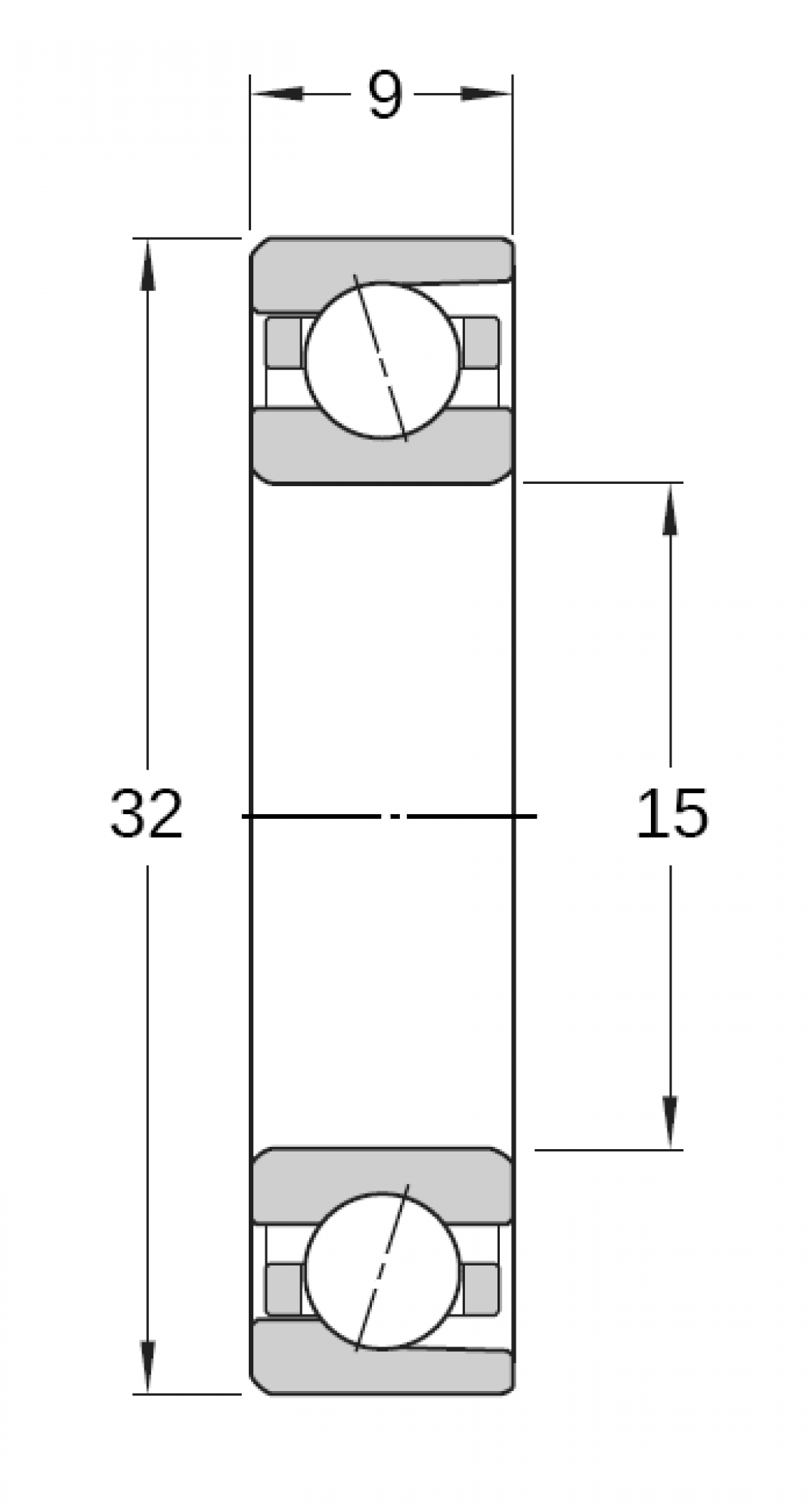 Angular contact ball bearing 7002
