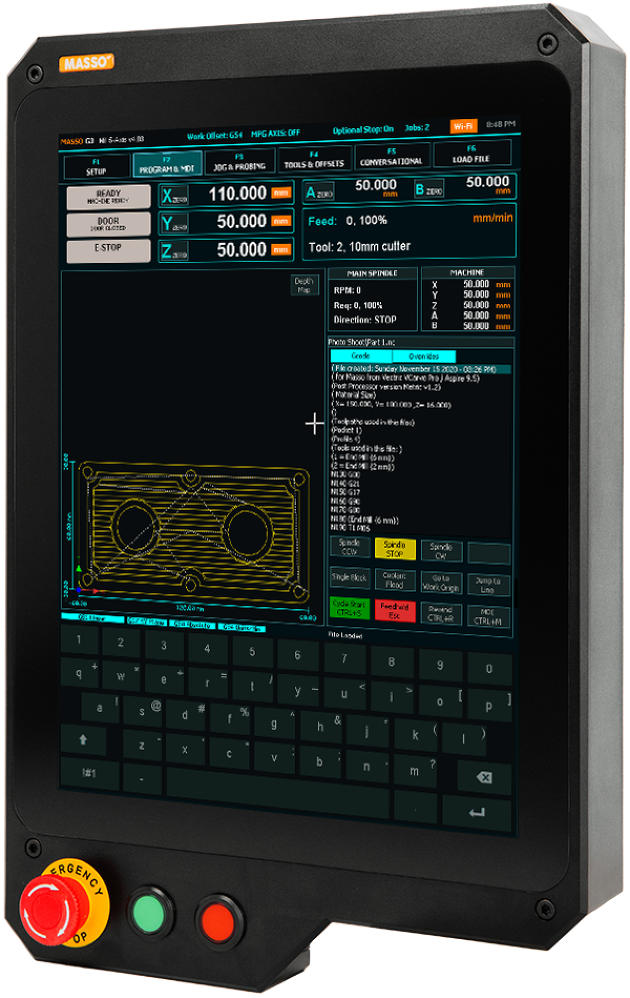 MASSO G3 Touch integrated CNC Controller with Touchscreen