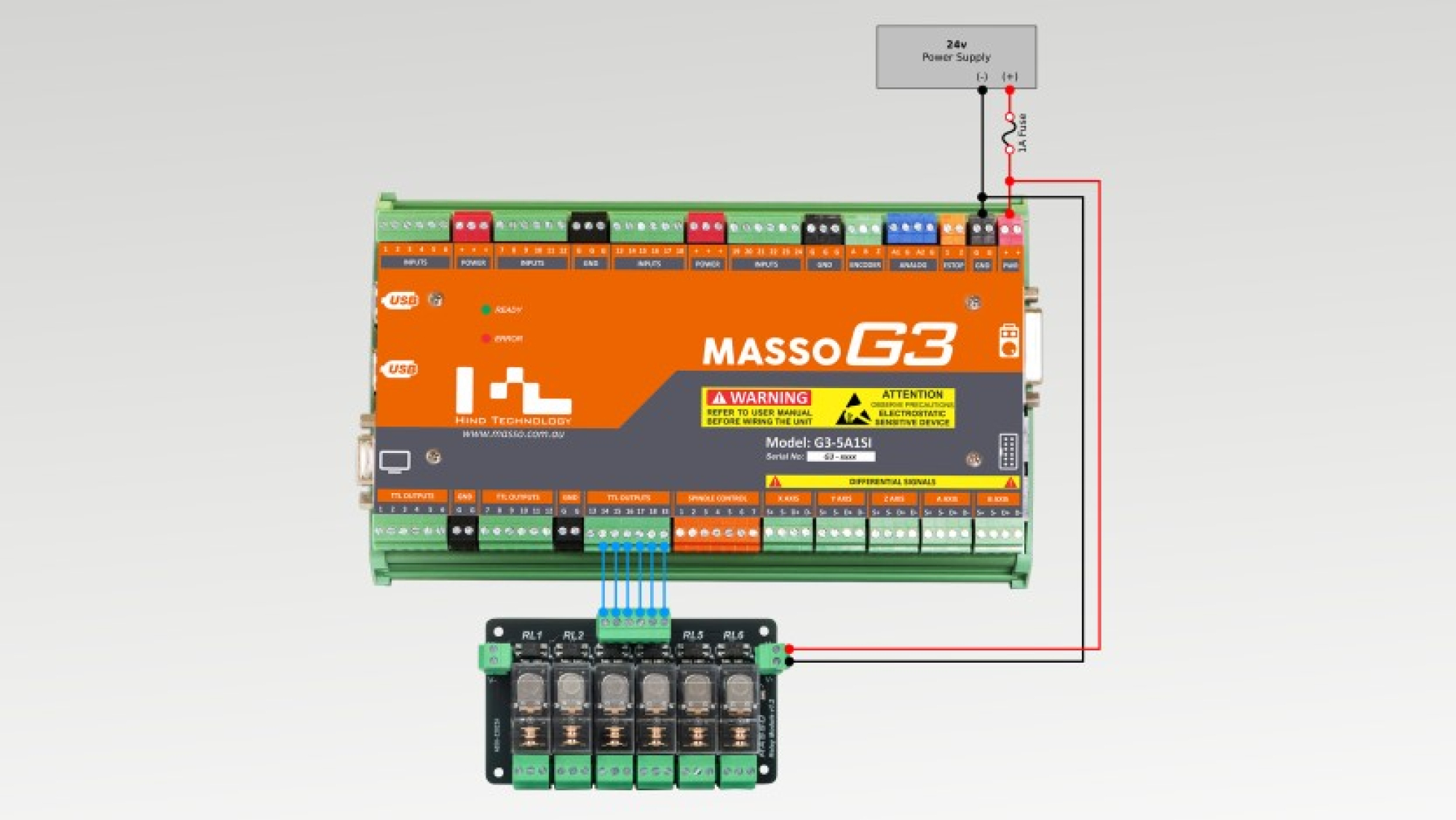 MASSO Relaismodul 6R/24V
