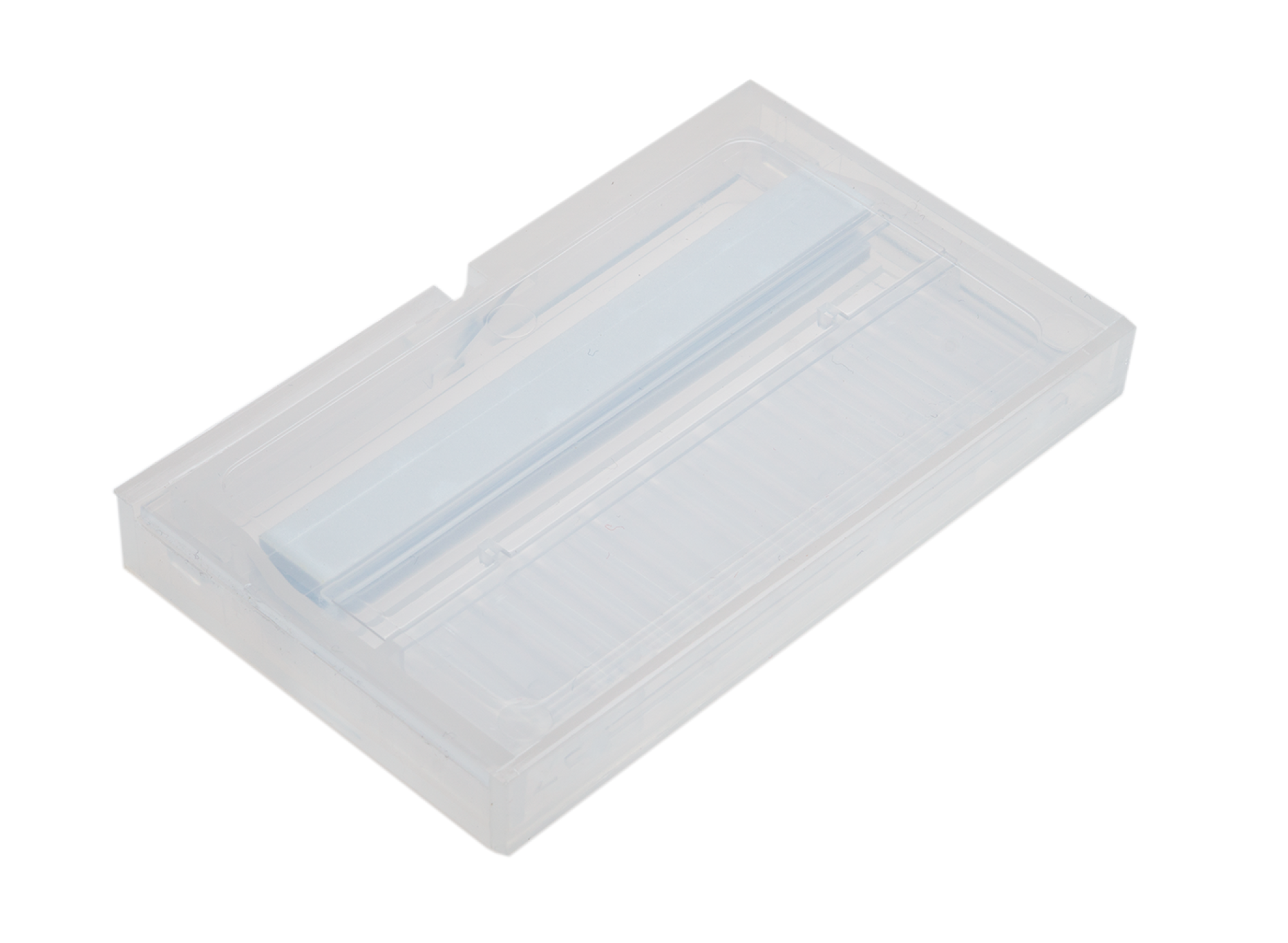 10er Flachverpackung transparent mit Schaumstoffeinlage