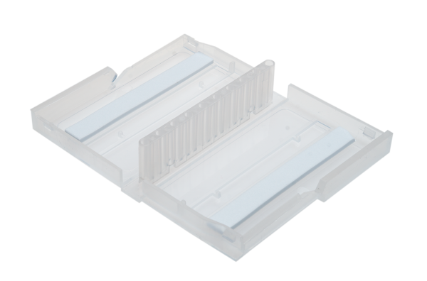 10er Flachverpackung transparent mit Schaumstoffeinlage