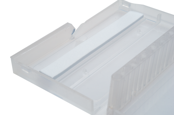 10er Flachverpackung transparent mit Schaumstoffeinlage