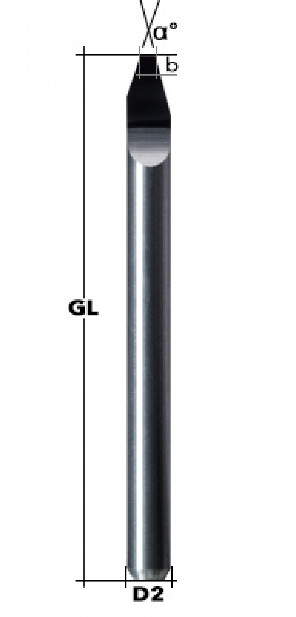 VHM V-Router Bit 15° 0.5 mm Flat-tip