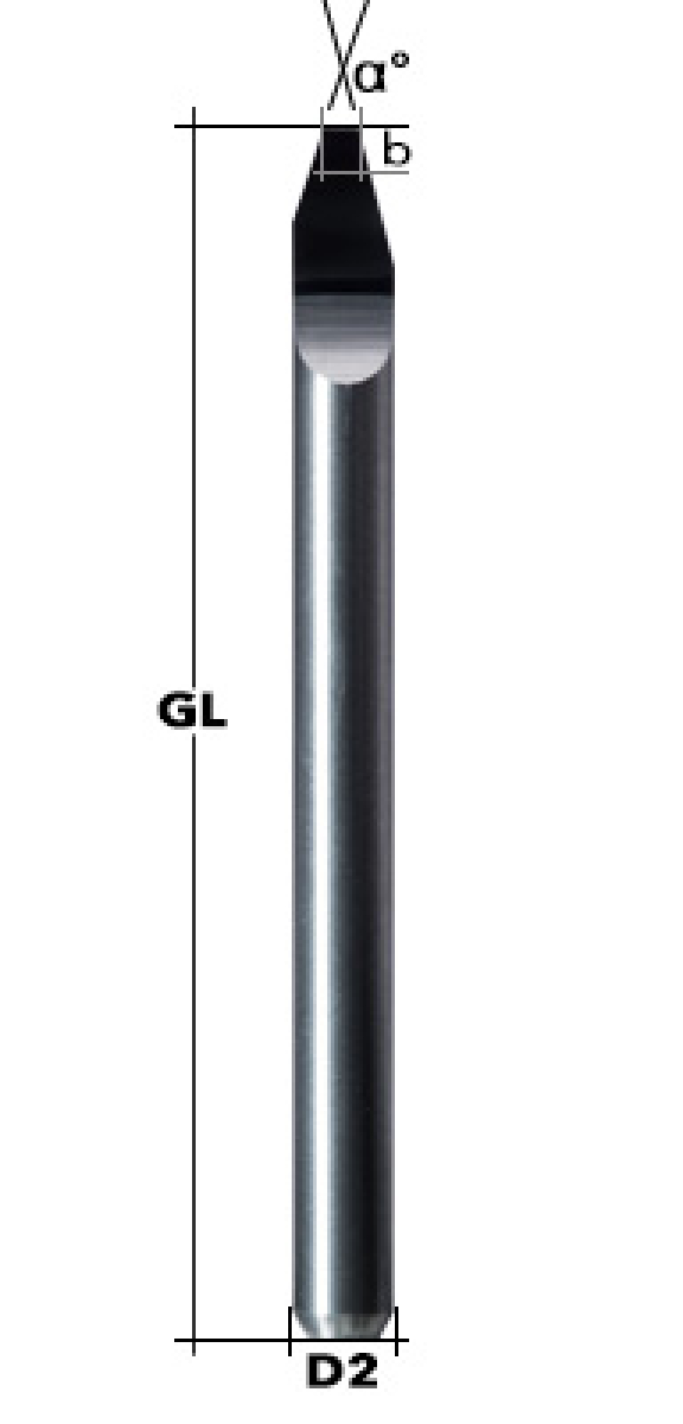 VHM V-Router Bit 36° 0.2 mm Flat-tip