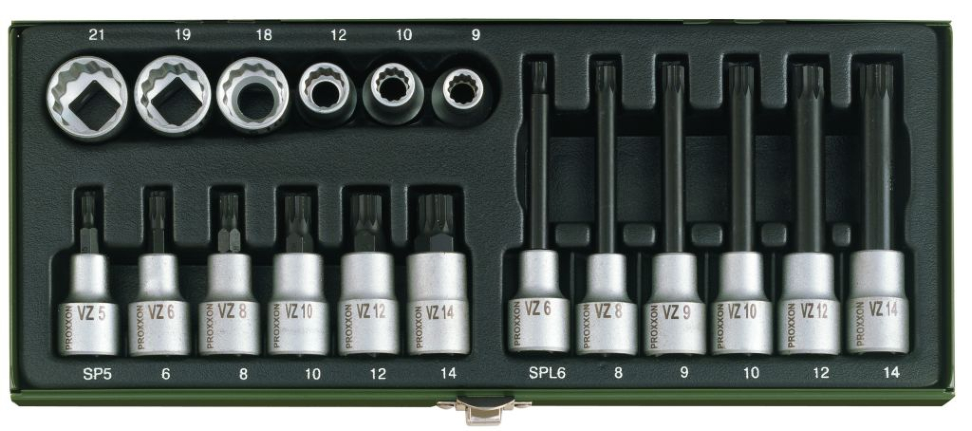 Special set for XZN multi-toothed screws, 18 pieces.