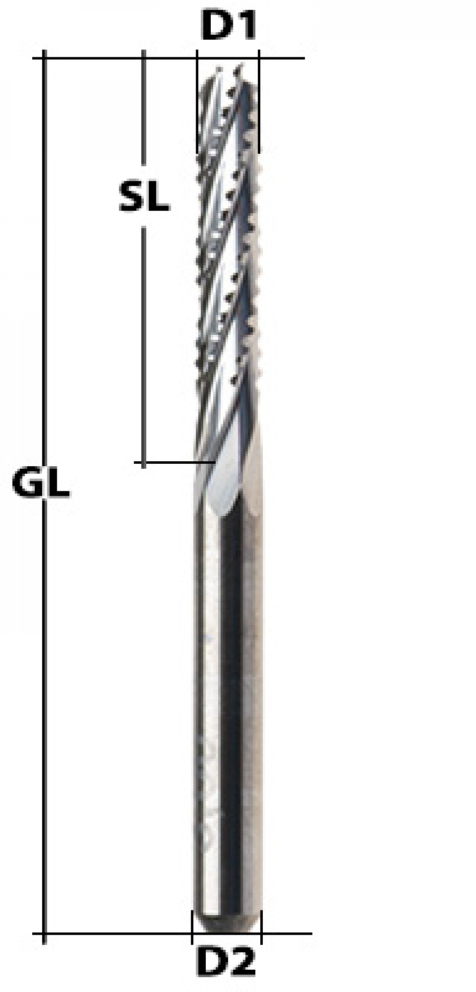 End Mill Spiral Toothed Ø 1.2 mm long