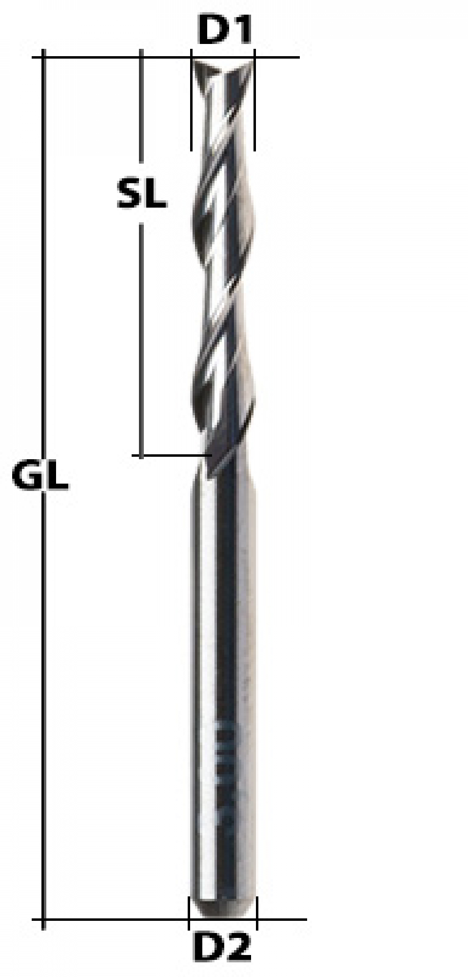 End Mill Double-Flute Ø 2 mm