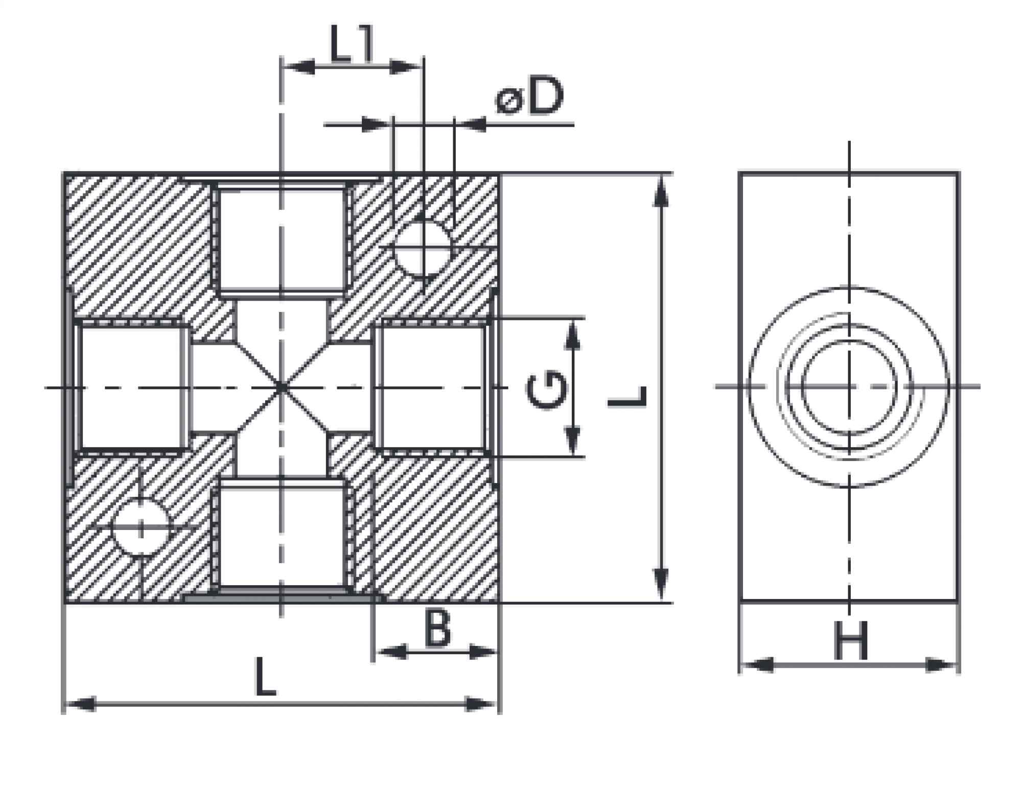 Pneumatic cross piece G 3/8"