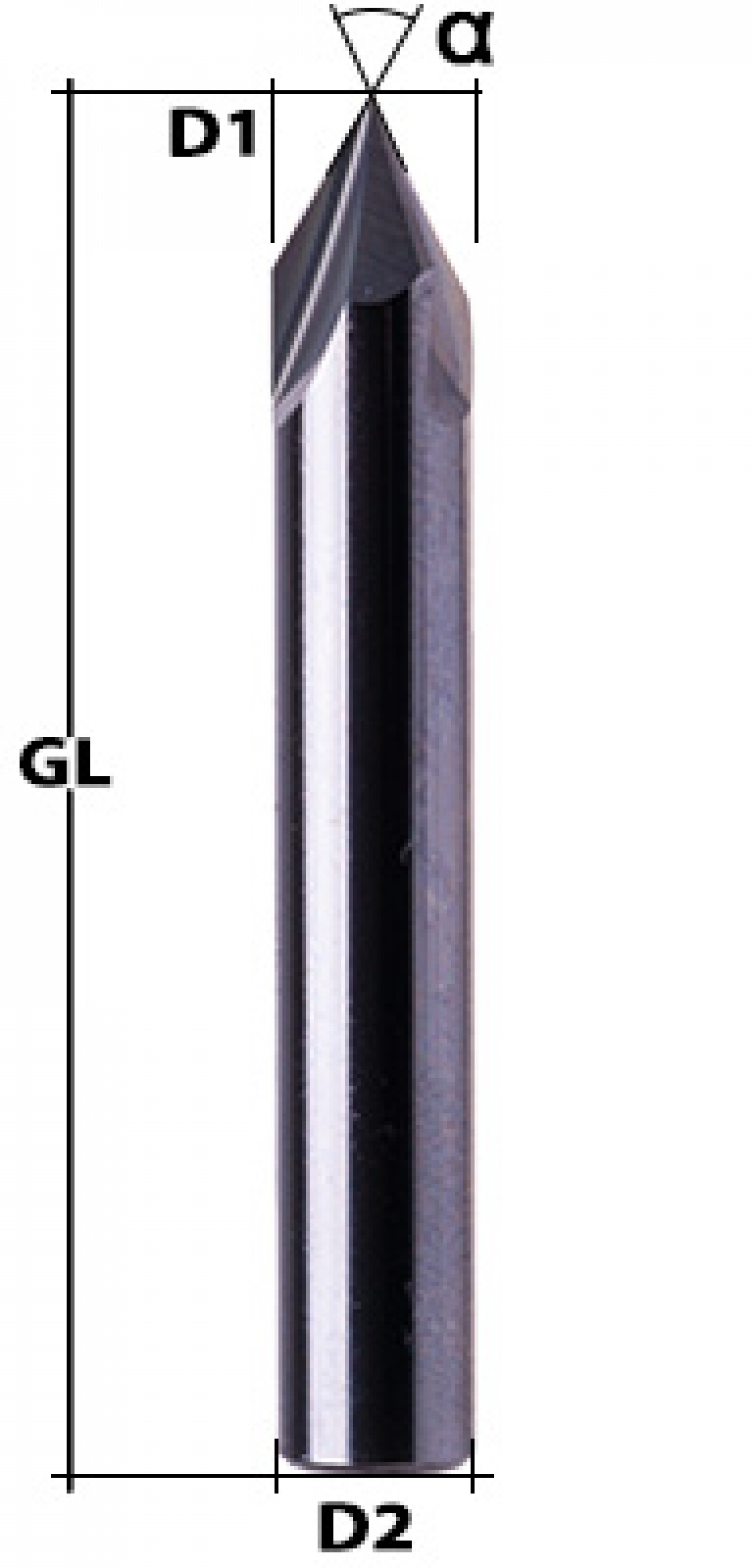 VHM Fasenfräser Z3 90° Ø 12 mm