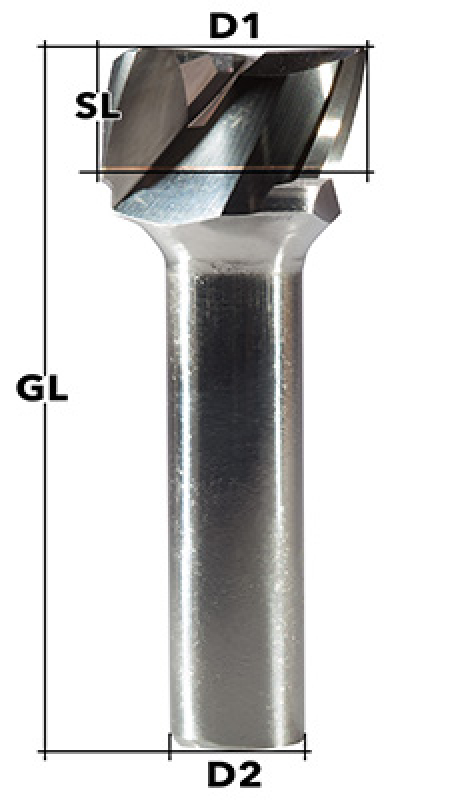 Planfräser 18 mm, Schaftdurchmesser 10 mm