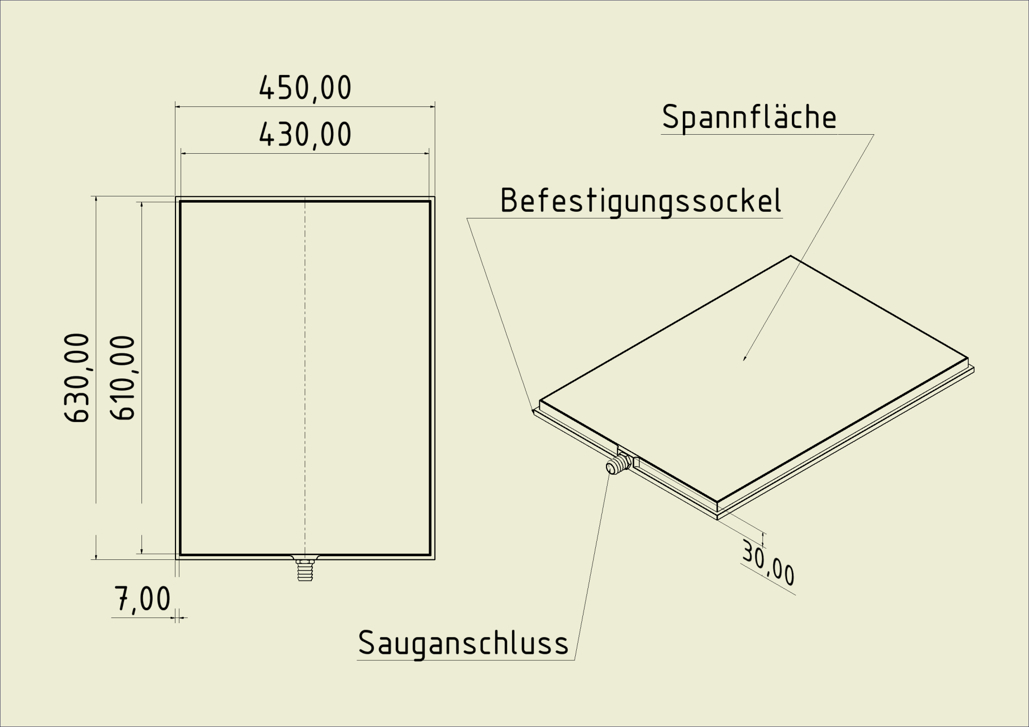 Vacuum table VT DIN-A2 MP