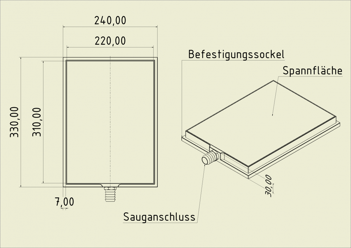 Vacuum table VT DIN-A4 MP