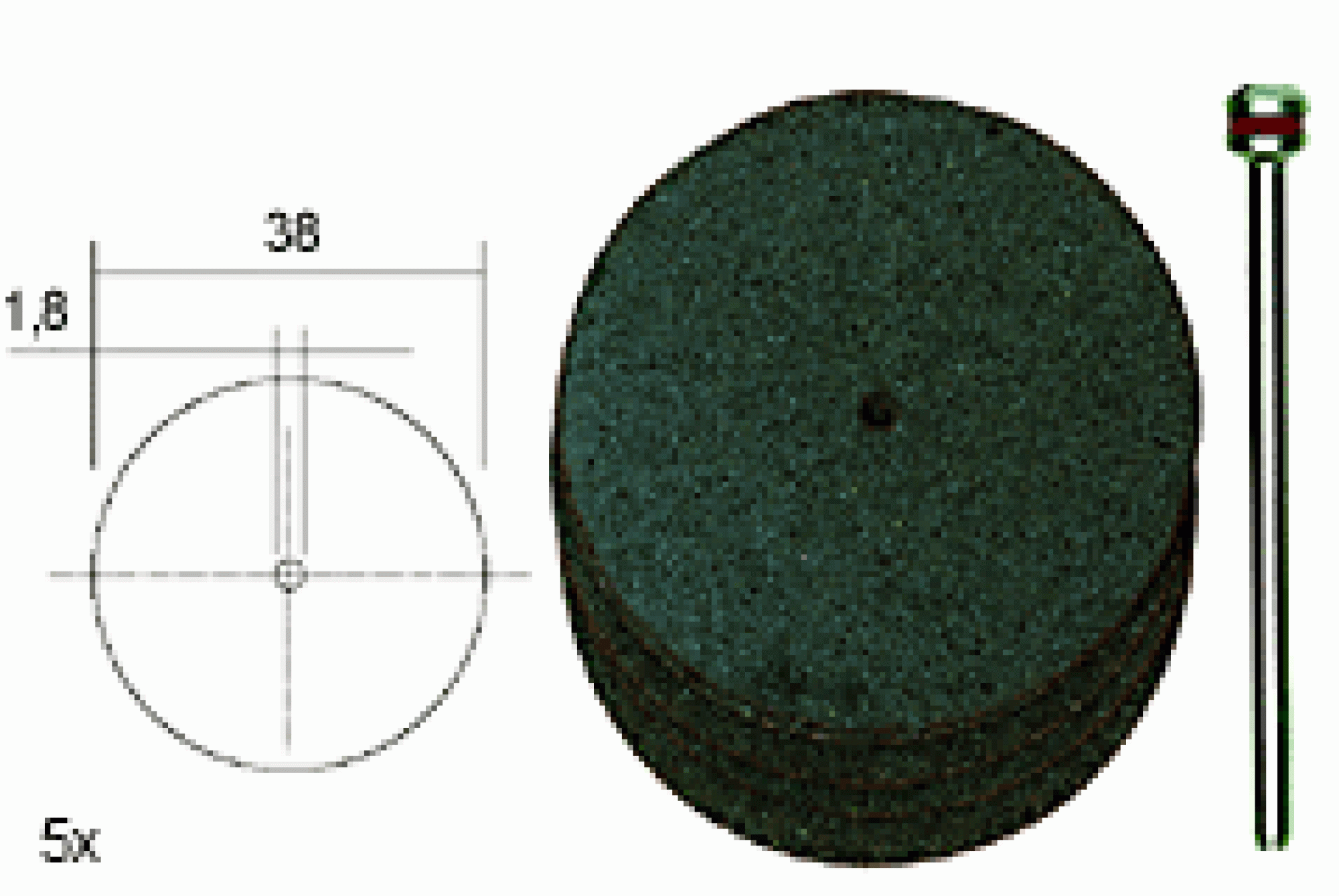 Corundum bound cutting disc for LHW