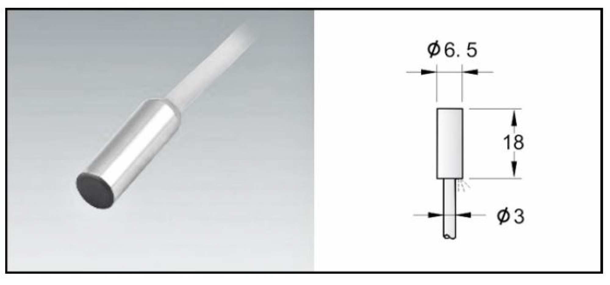 Inductive switch Ø 6.5 mm 10-30 V 2mm NPN opener