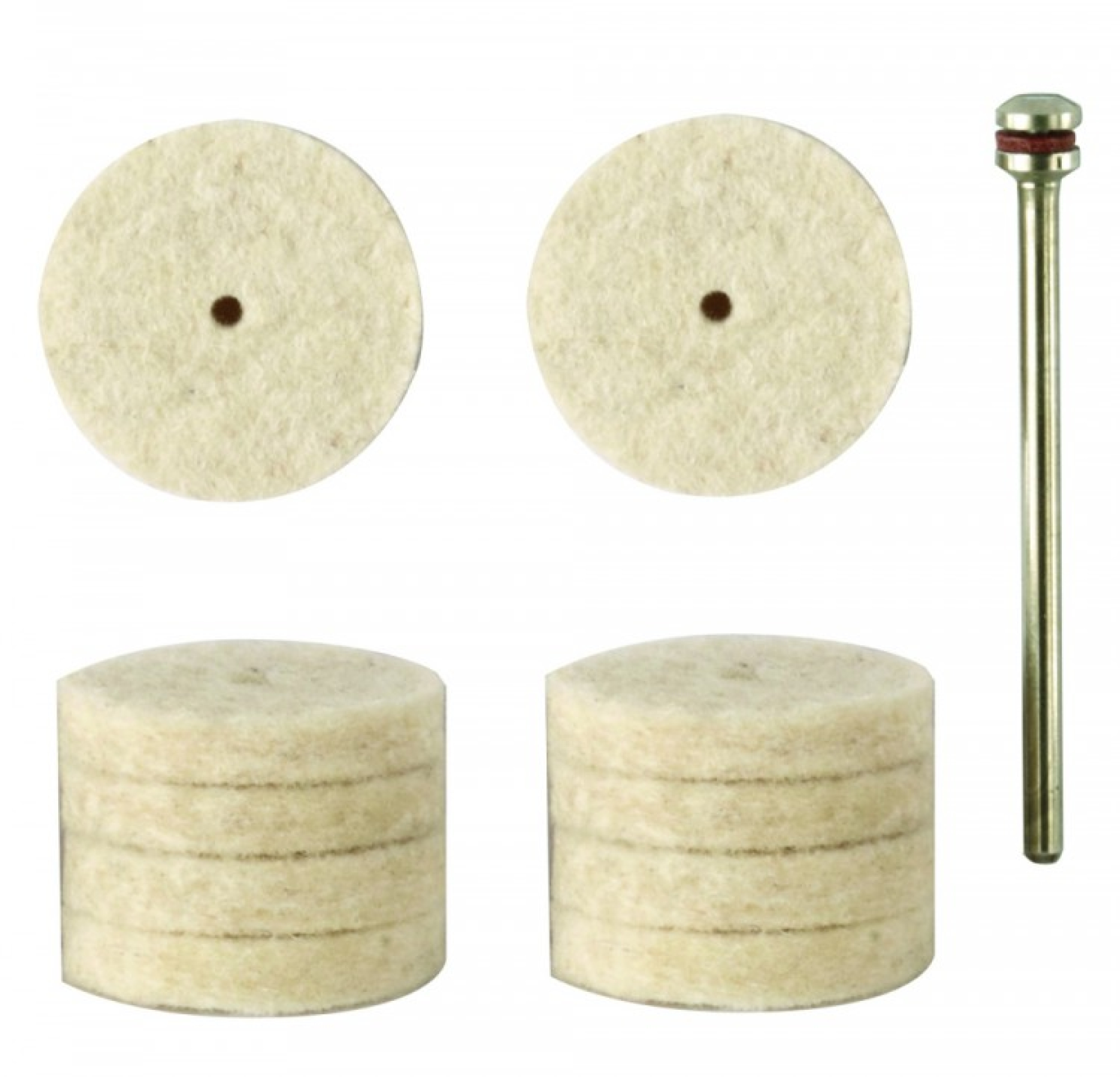 Filzscheiben, 22 mm, 10 Stück + 1 Träger