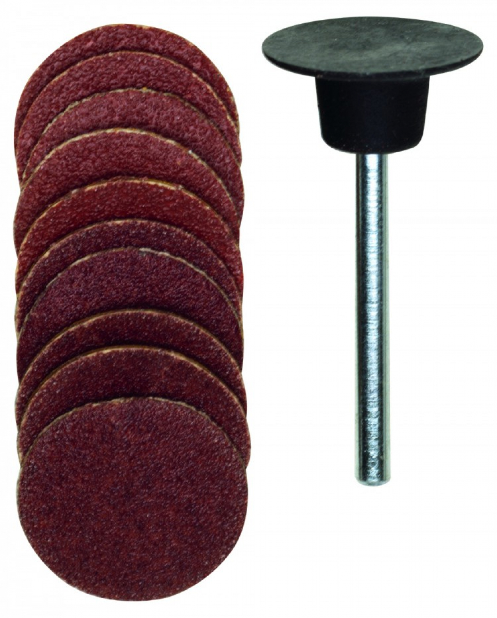 Rubber plate, 18 mm, with 5 grinding wheels grain 120 + 150