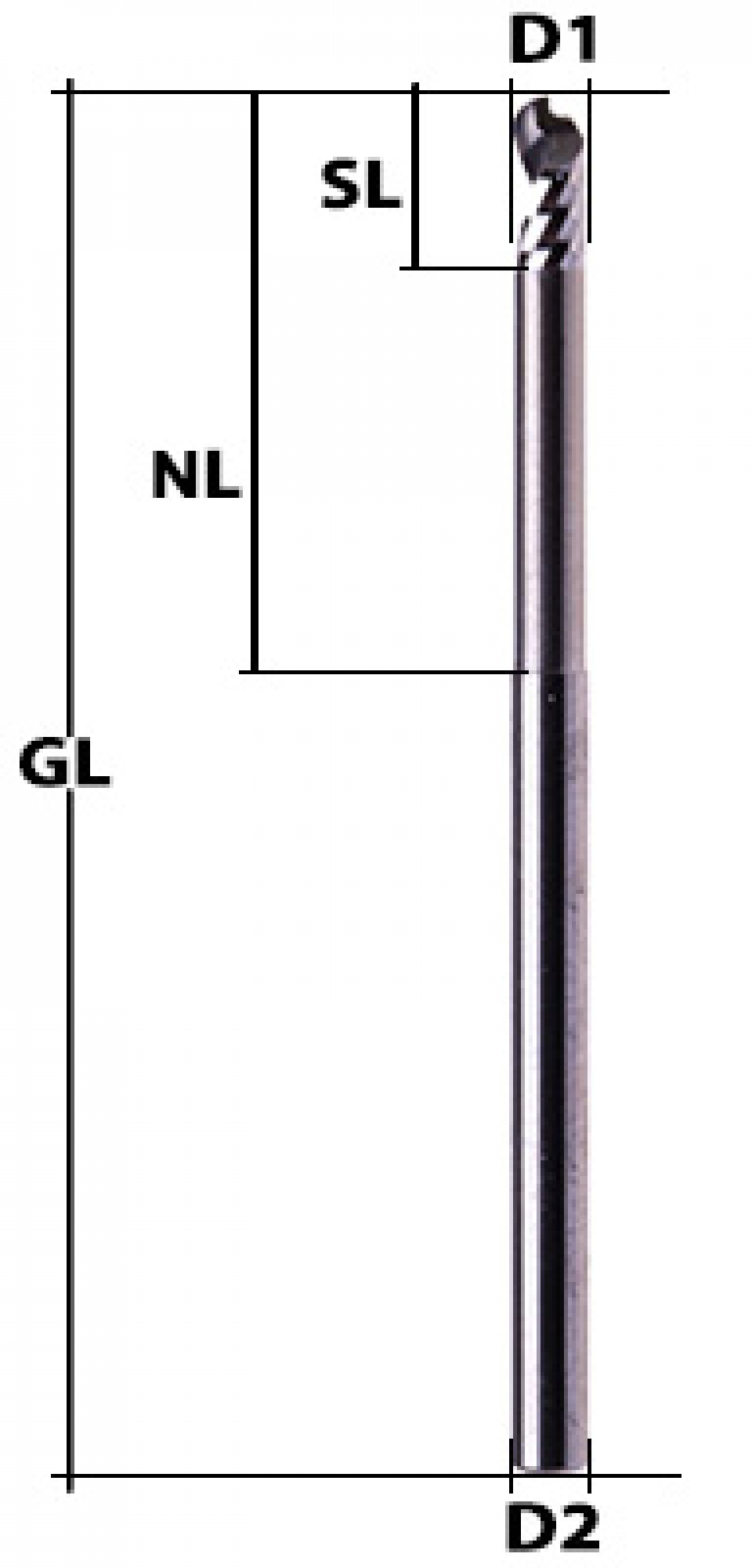 VHM Radiusfräser Z1 R 5 mm Ø 10 mm