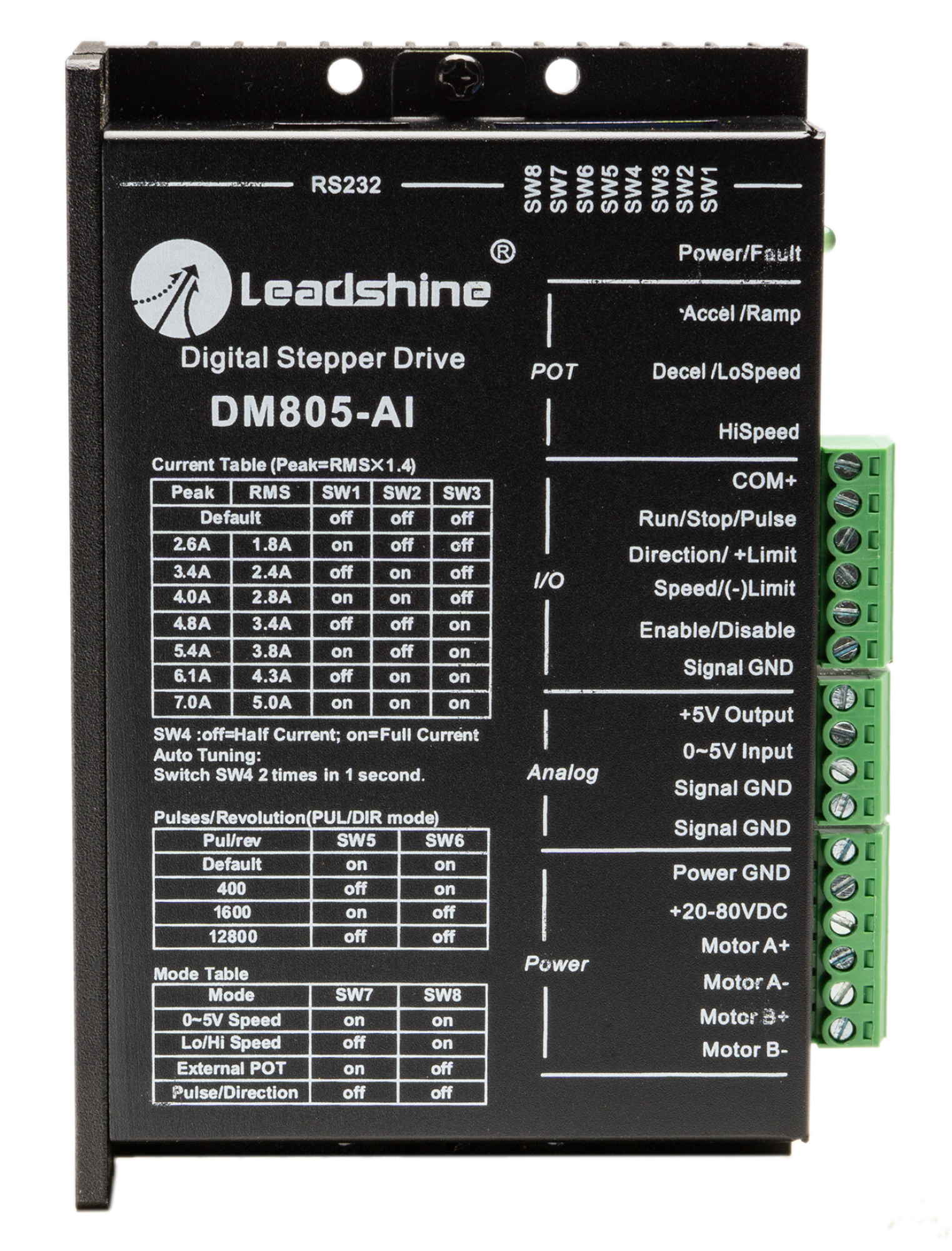 Schrittmotor-Endstufe Leadshine DM805-AI Digital
