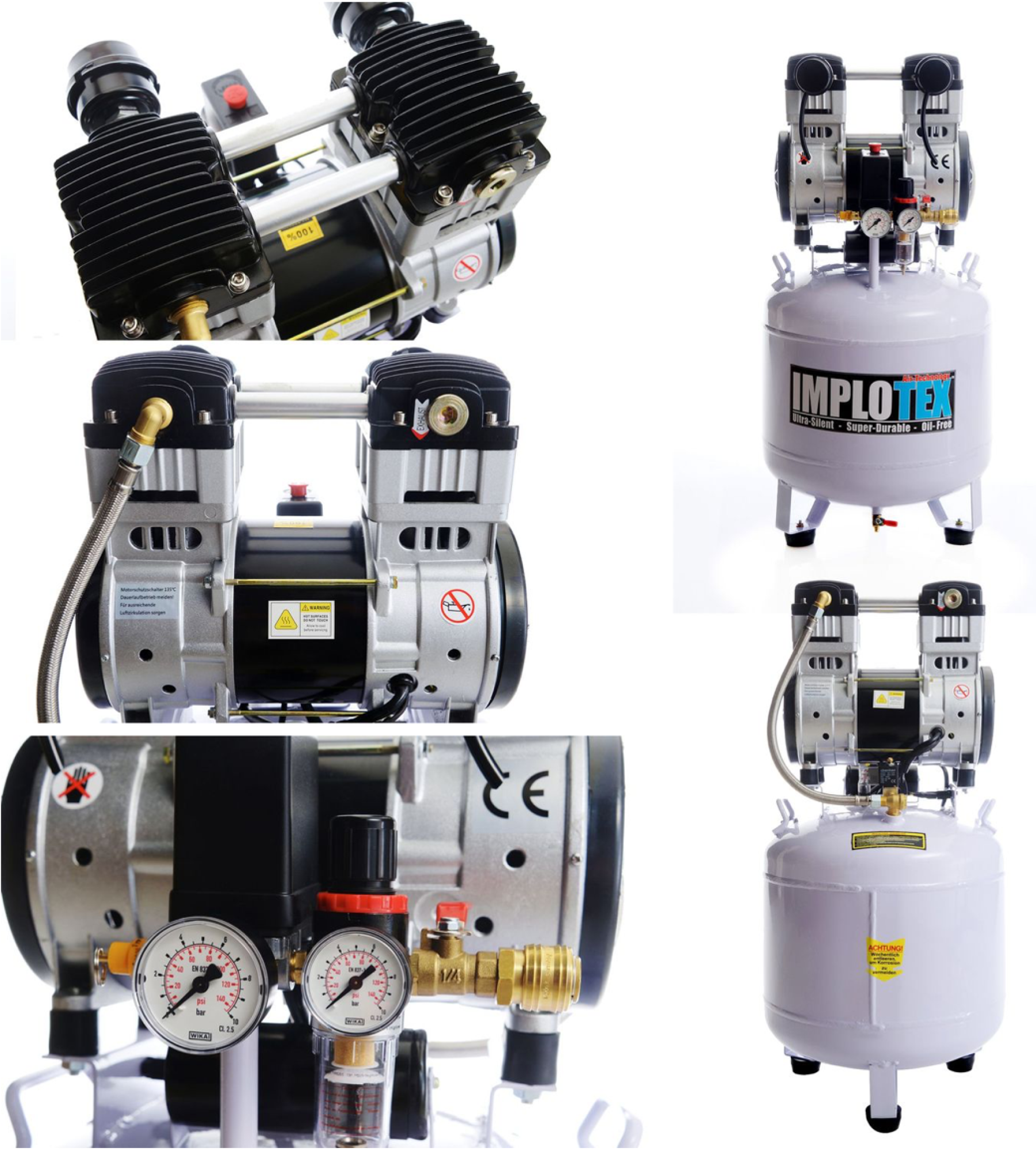 Silent-Kompressor 1500 W / 50 L / 60 dB