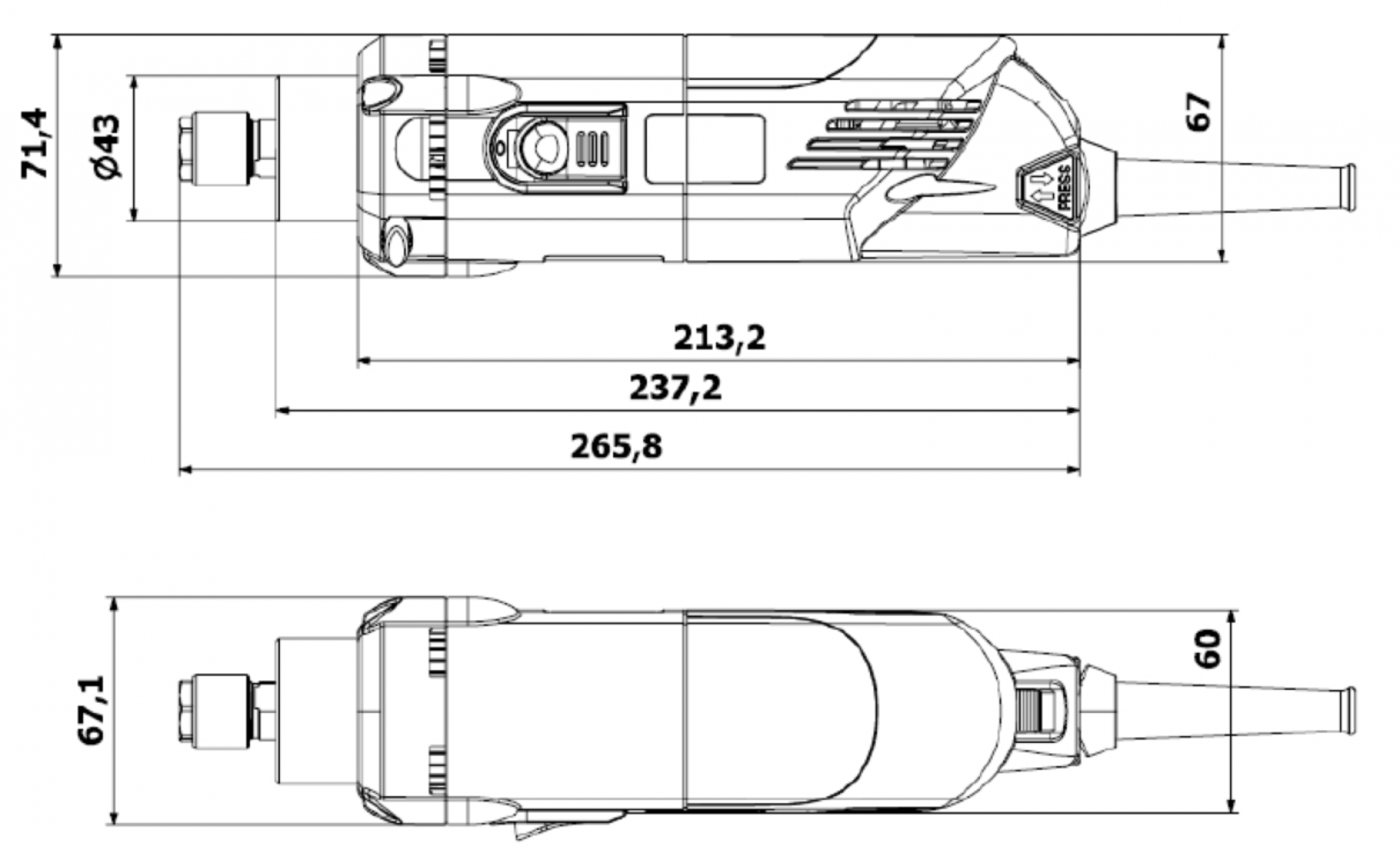 Fräs-Spindel AMB FME-Q 800