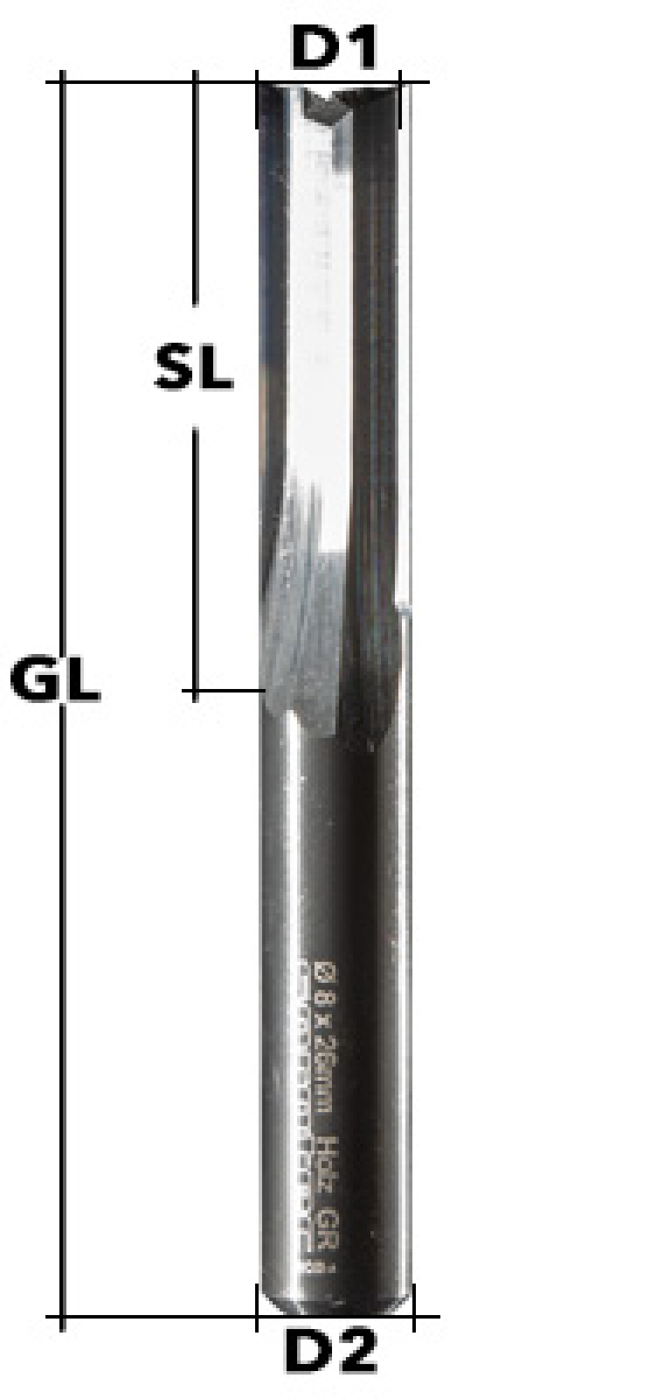 End Mill Z2 Ø 6 mm WOOD without twist