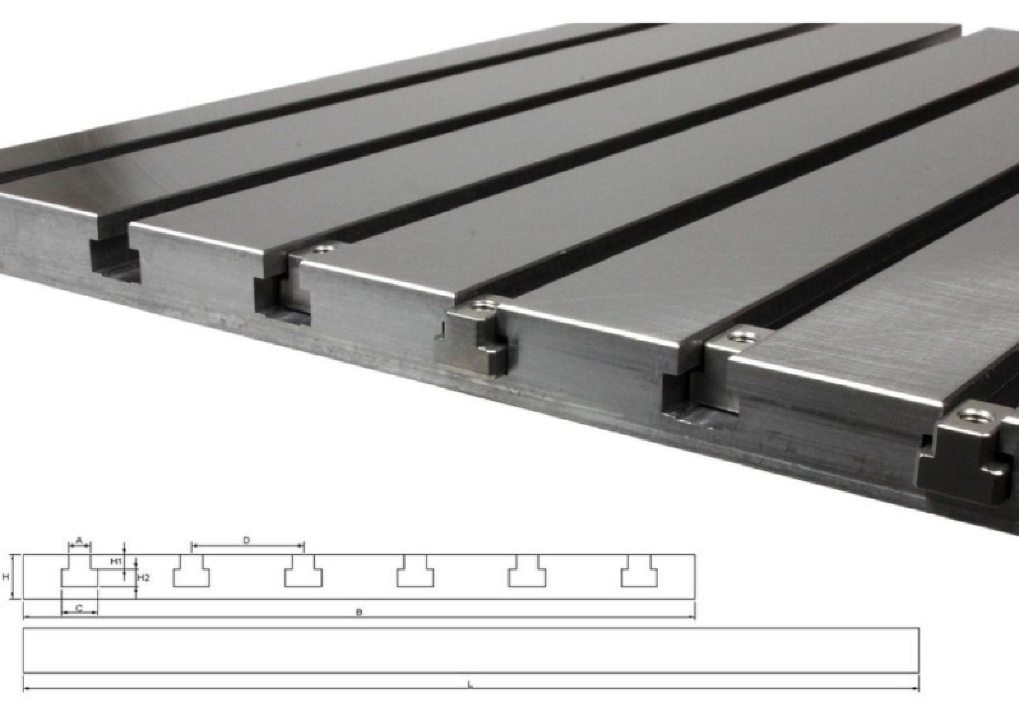 Steel T-slot plate 4020