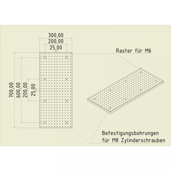 Thread grid plate 7030