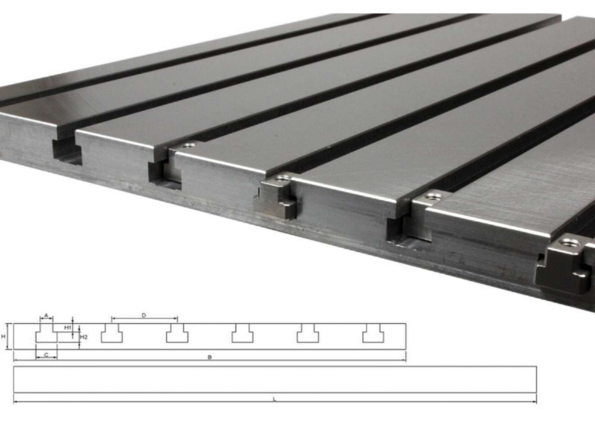 Steel T-slot plate 9040