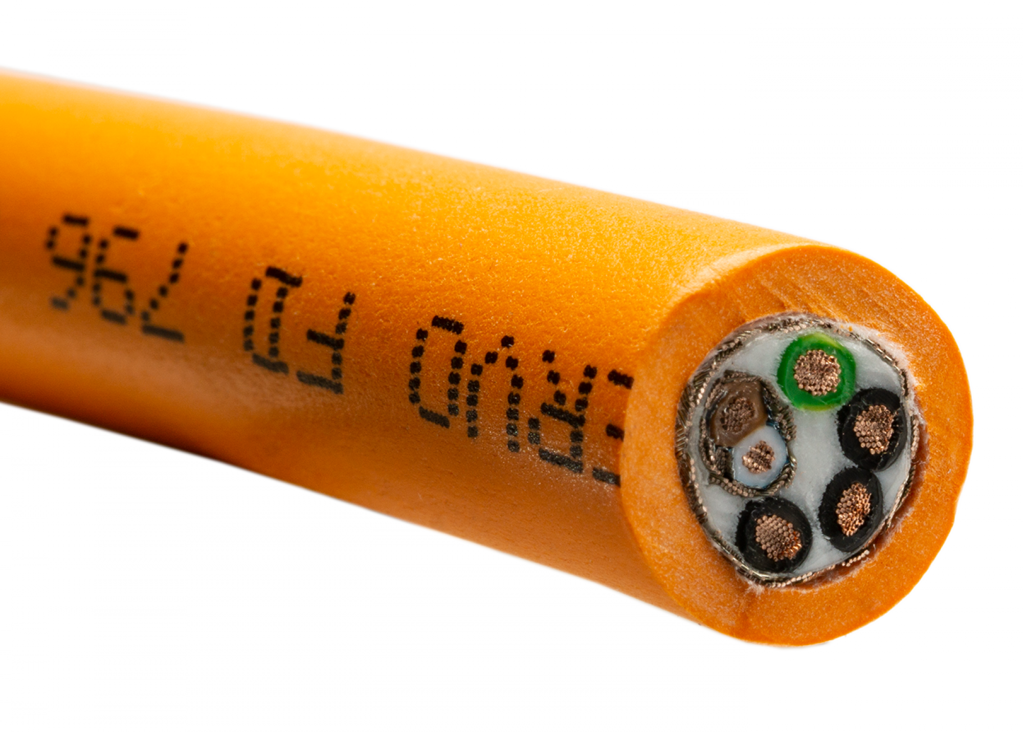 Power cable for spindles 4 x 1 mm² + 2 x 0.5 mm²