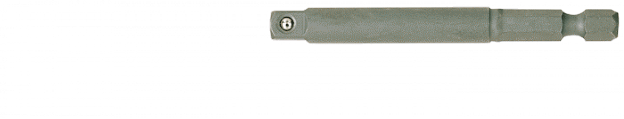 Drill adapter for 1/4"-sockets, 65 mm long