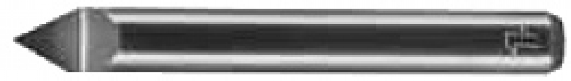 FIRSTATTEC Graver 1-Flute Ø0.1mm 60°, 1/8" Shank