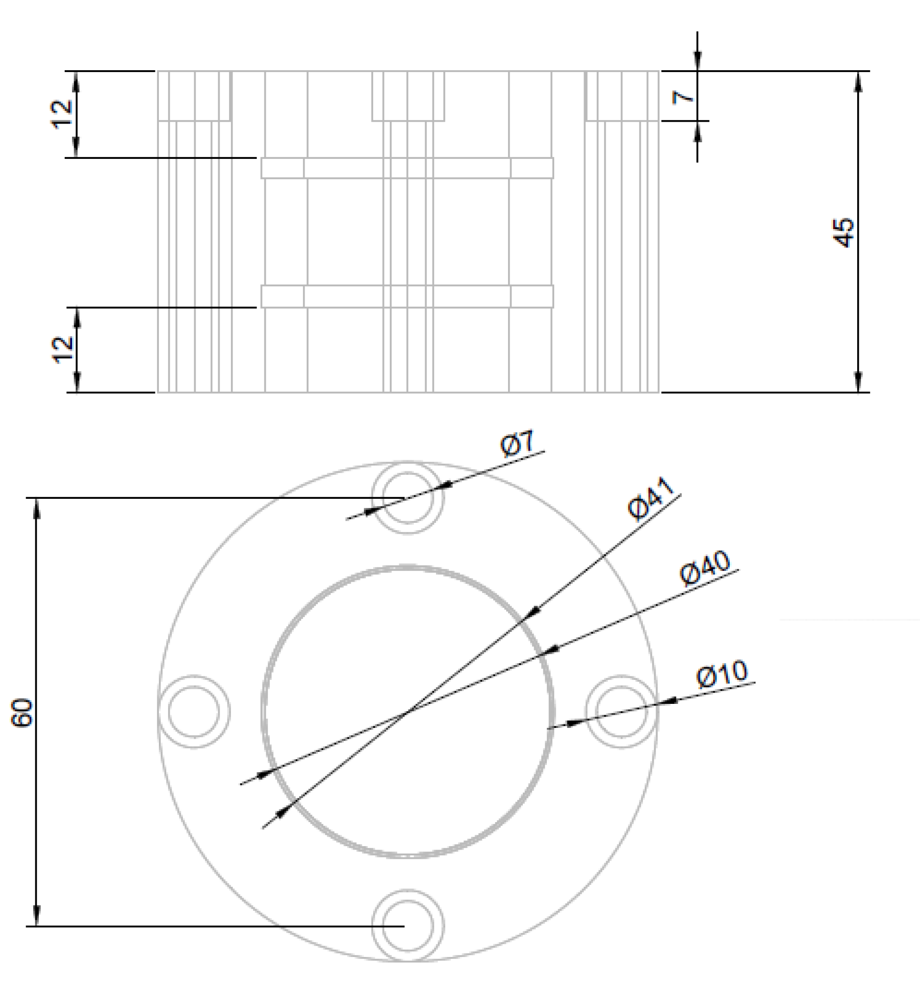 Bearing unit for CNC drives 25 mm spindle