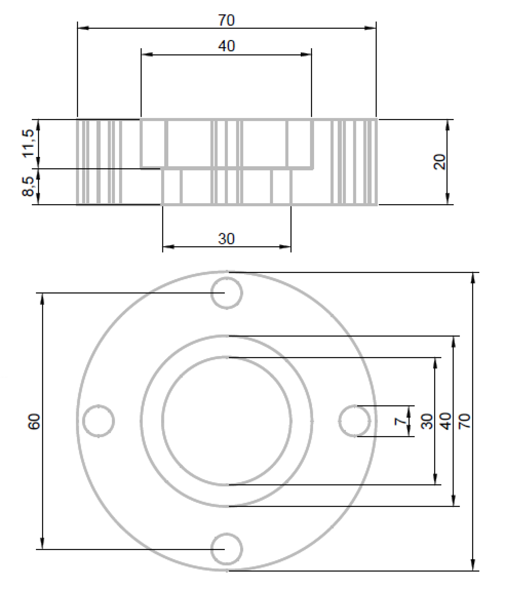 Lagereinheit für CNC-Antriebe 25er Spindel